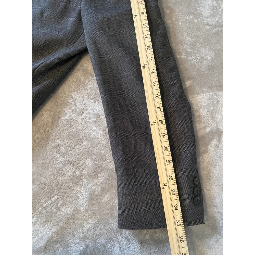 Jos. A. Bank Blazer 44L Grey Glen Check Plaid 3-Button Single Vent Sport Coat